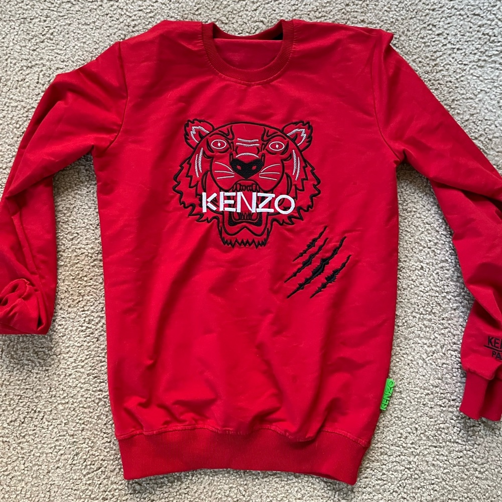 Kenzo Red Long Sleeve, Medium, Perfect shape!